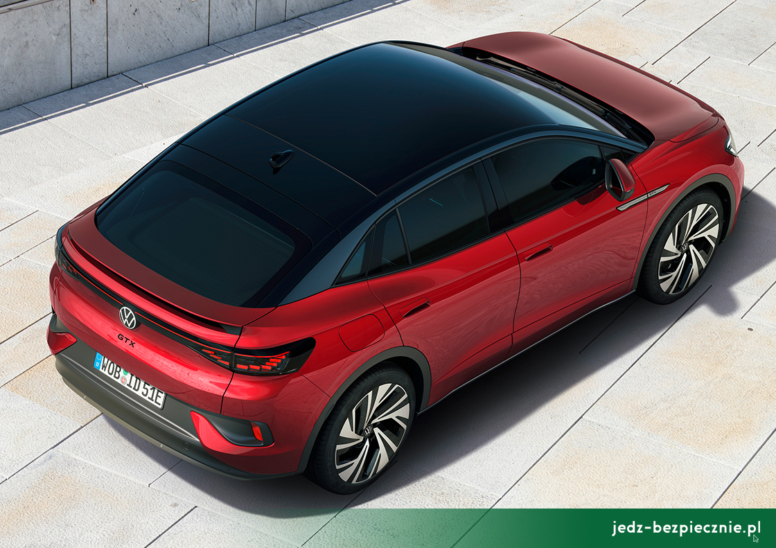 Premiera tygodnia - Volkswagen ID.5 - widok z góry na bryłę SUV coupe w wersji GTX